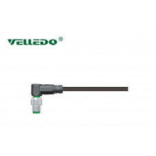 Соединитель кабельный VELLEDQ M8-M04S-2.0PVC/BK (вилка)