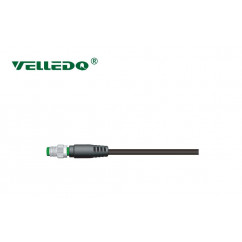 Соединитель кабельный VELLEDQ M8-M04T-5.0PVC/BK (вилка)