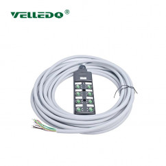 Распределительная коробка VELLEDQ M12-A3-8K5N-3.0PUR/GY