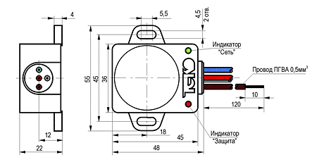 габаритные размеры BH-2-250-3-40