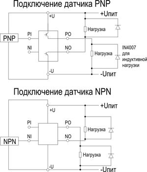 Схема подключения для CF1-1-G-E